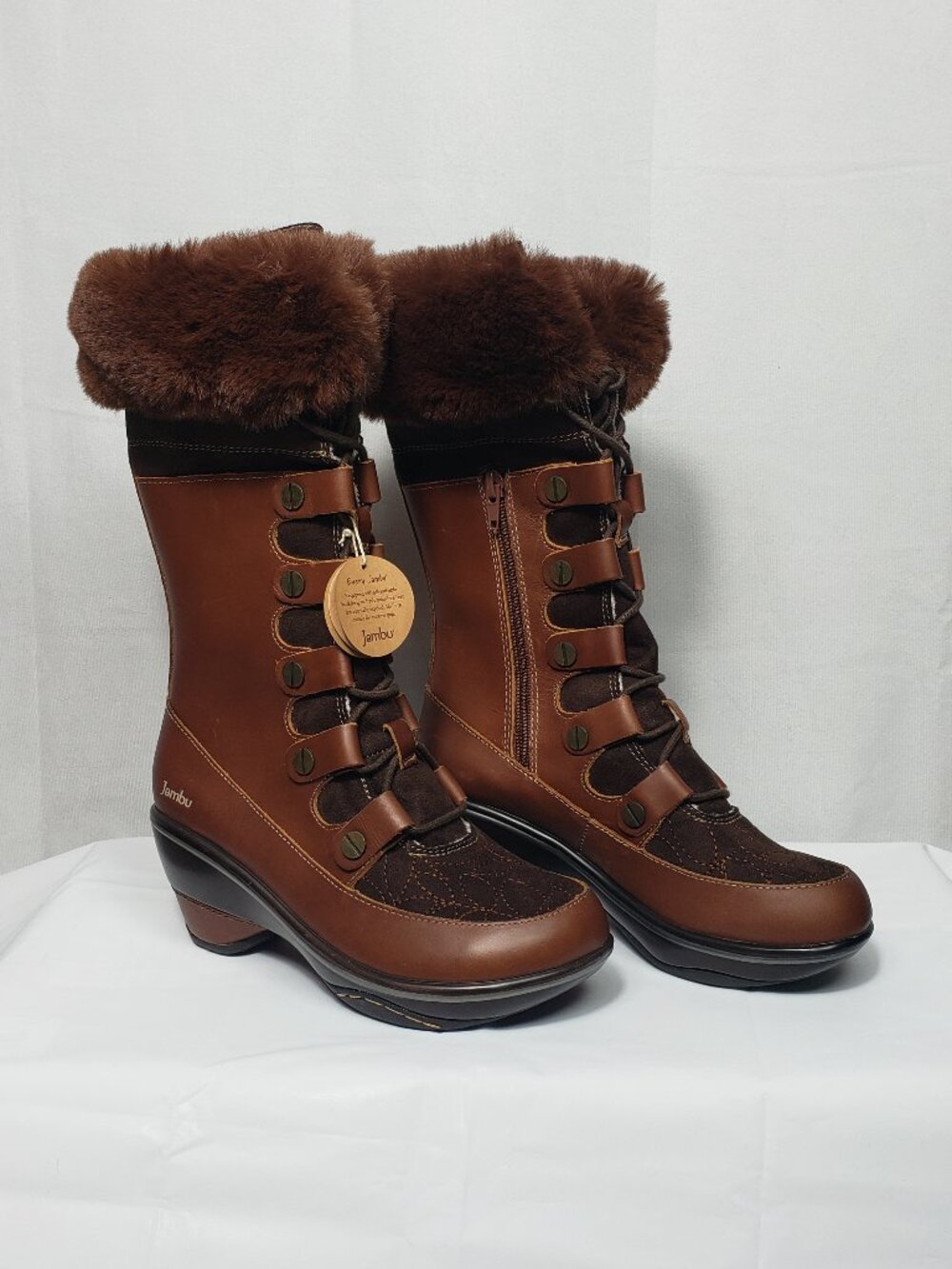 Jambu the Cruise Encore Boot Brown Leather Suede Mid Calf Cabin Core Gorpcore 6M